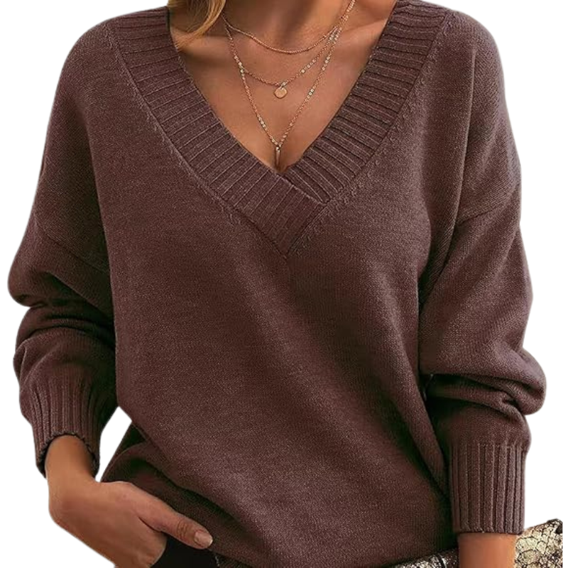 Luxury cashmere jumper with V-neck Perfect for everyday wear