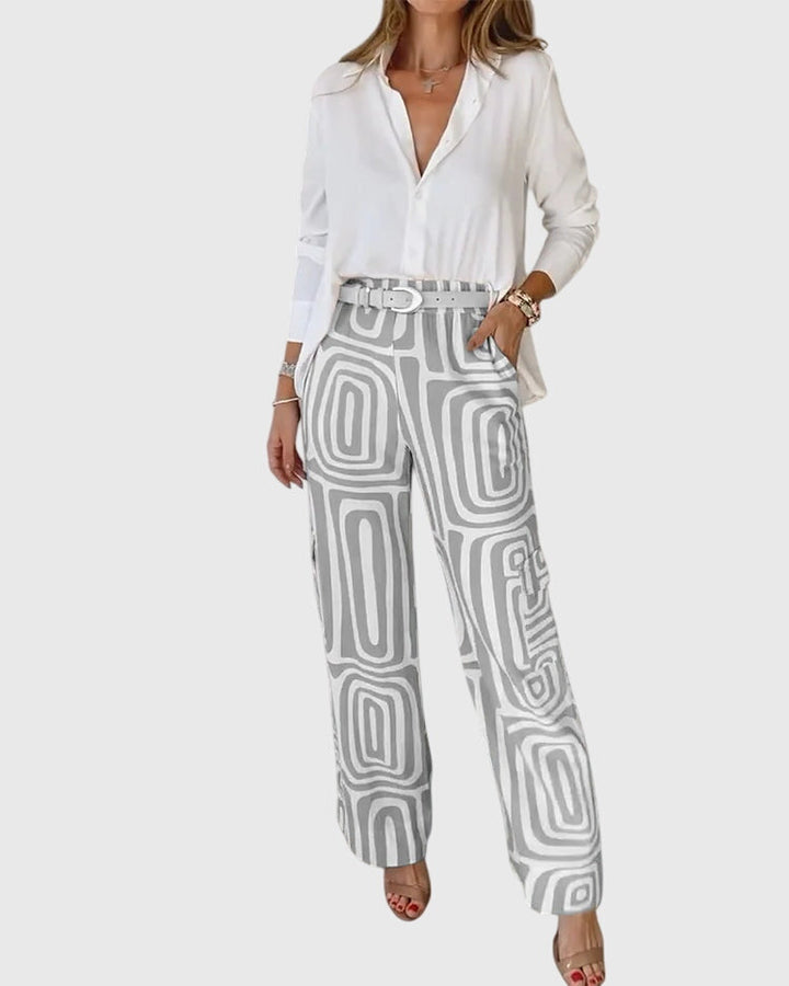 Emilia™ | Stylish Trousers + Free Blouse & Belt