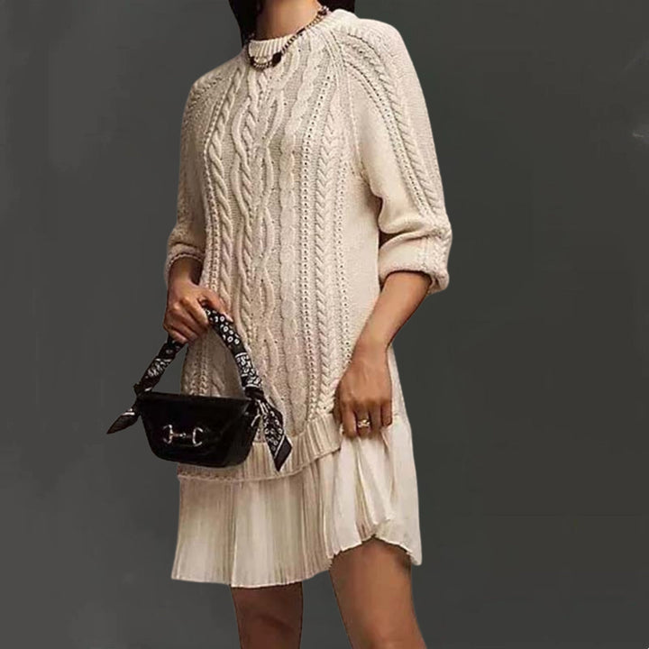 Kalena | Cable Knit Mini Sweater Dress
