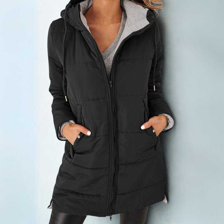 YILA | Casual Quilted Coat With Hood