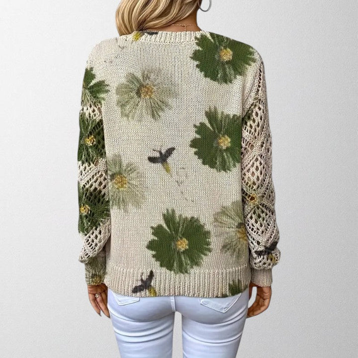 Olivia - Elegant Floral Knit Jumper