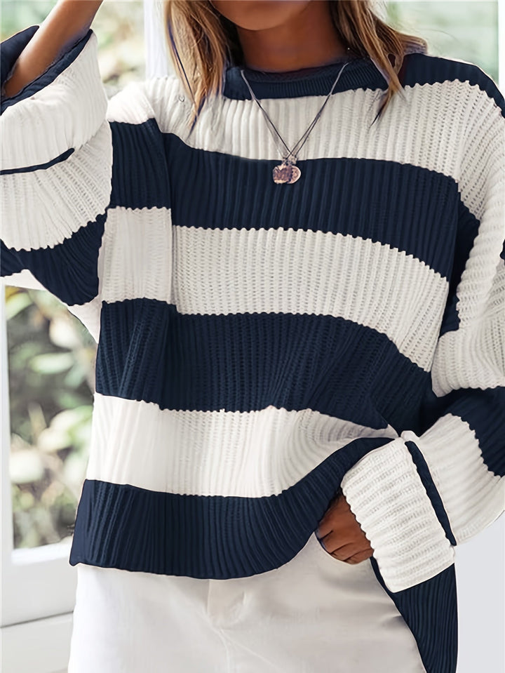 Ornella | Striped Round Neck Jumper