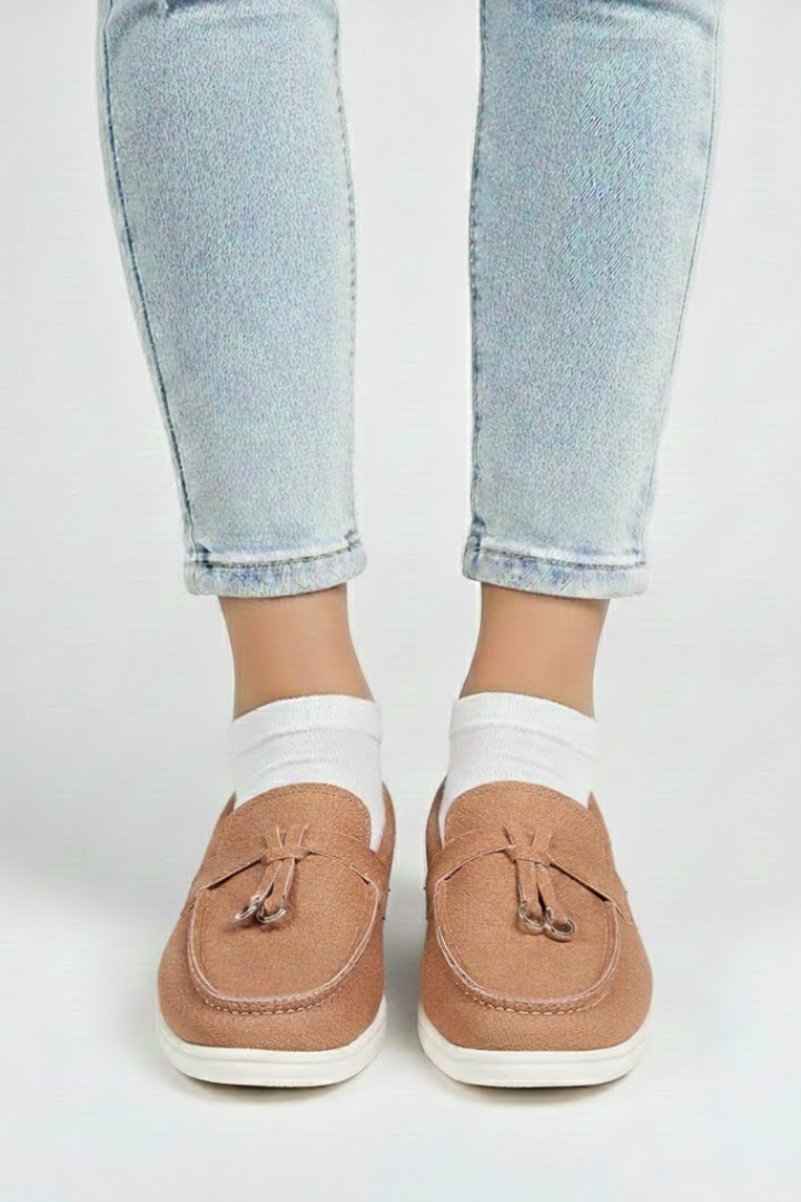Women’s Loafers with Tassel Detail and Flat Sole