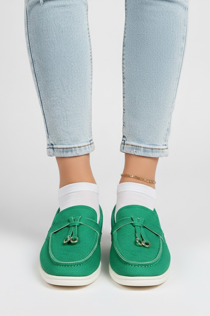 Women’s Loafers with Tassel Detail and Flat Sole