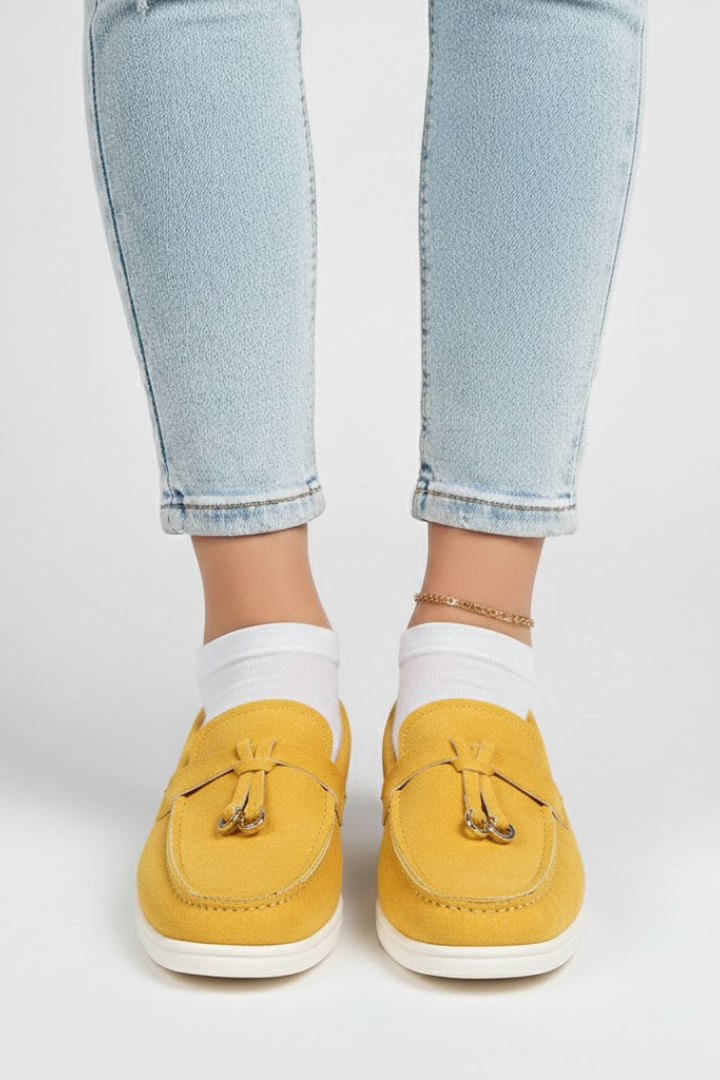 Women’s Loafers with Tassel Detail and Flat Sole