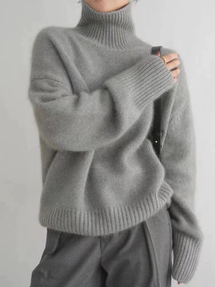 Olivia - High Neck Cashmere Jumper
