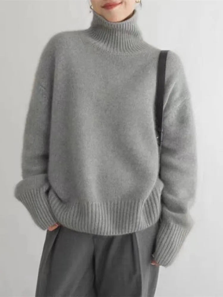 Olivia - High Neck Cashmere Jumper