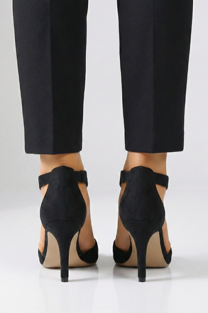 Women’s Open-Toe Heels with Cut-Out Upper and High Heel