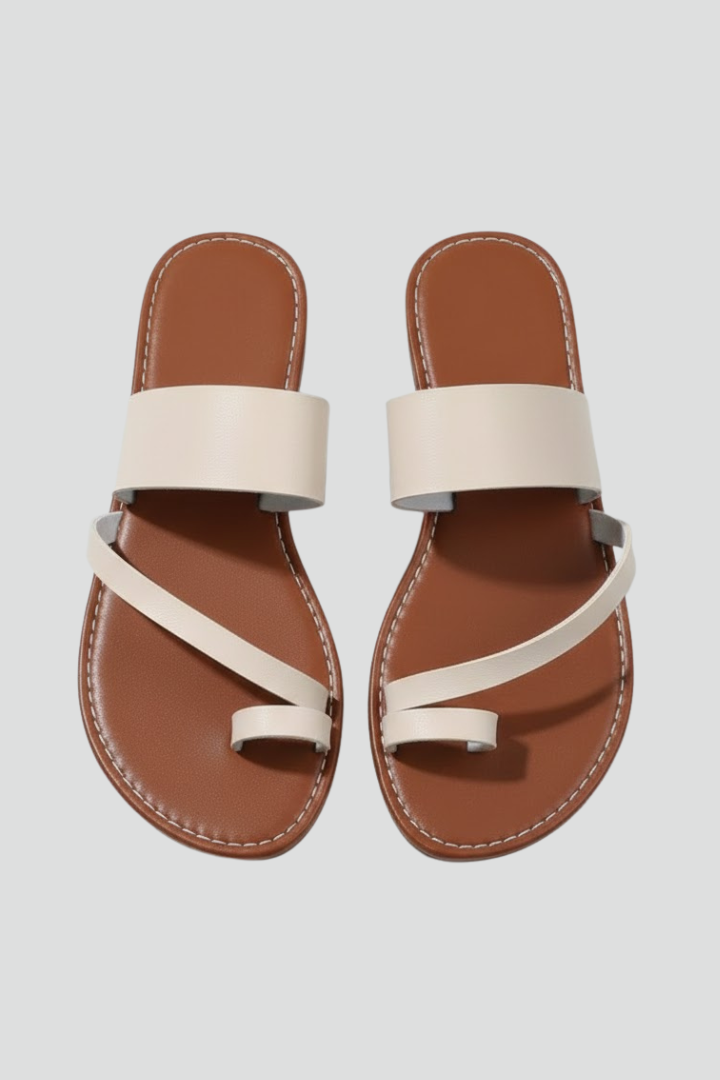 Women’s Slip-On Sandals with Buckle Strap