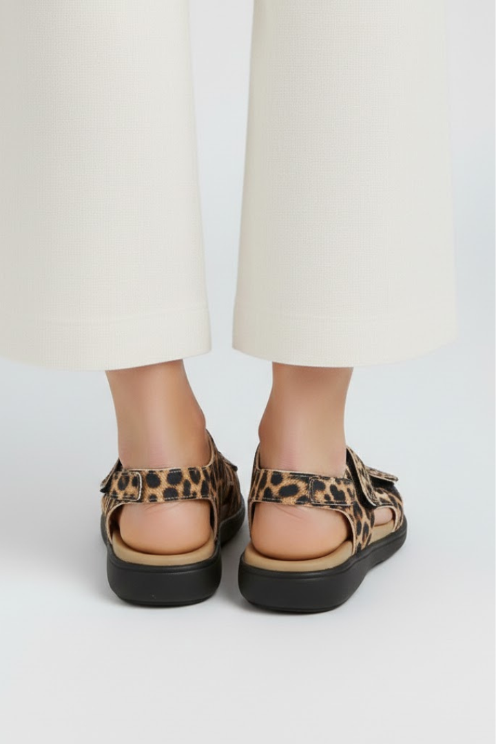 Women’s Low-Heel Sandals with Velcro Strap