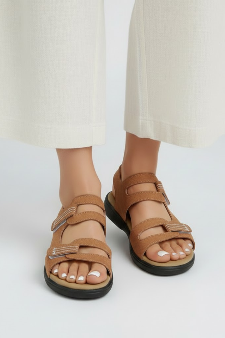 Women’s Low-Heel Sandals with Velcro Strap