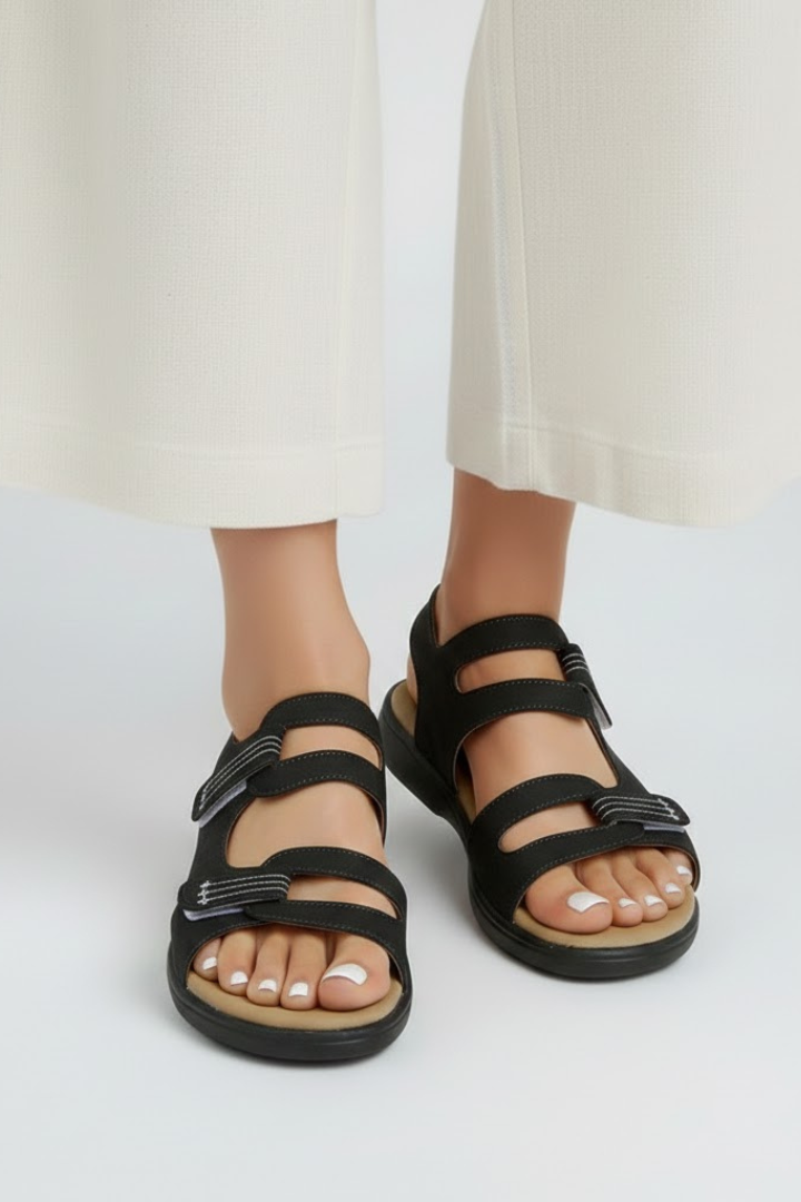 Women’s Low-Heel Sandals with Velcro Strap