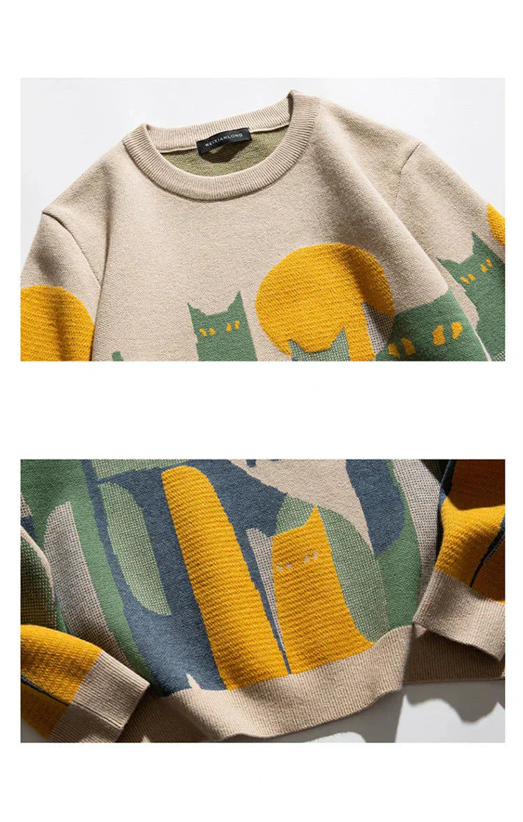 Zaya™ | Moonlit Cat Sweater