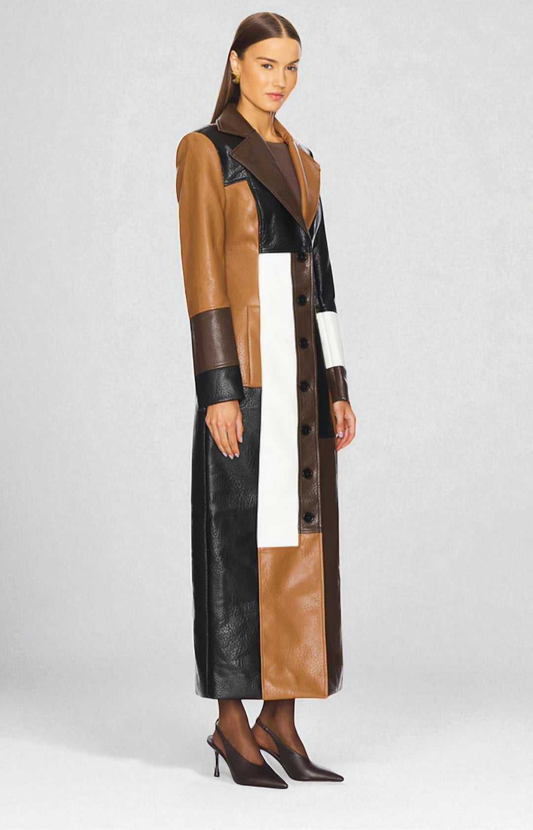 VIVIENNE | Classic Leather Coat of Timeless Elegance