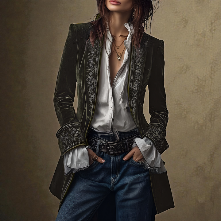 Nuria | Elegant velvet jacket