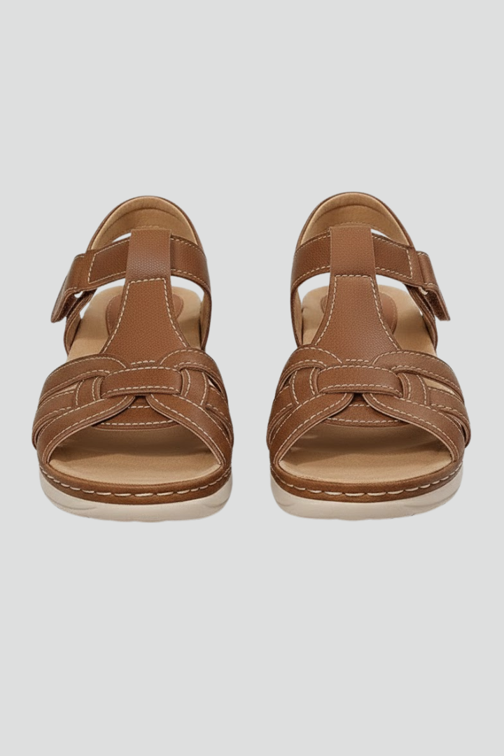 Women’s Open-Toe Sandals with Straps and Adjustable Closure