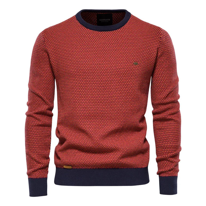 Hayden | Men's sweater with checkered pattern