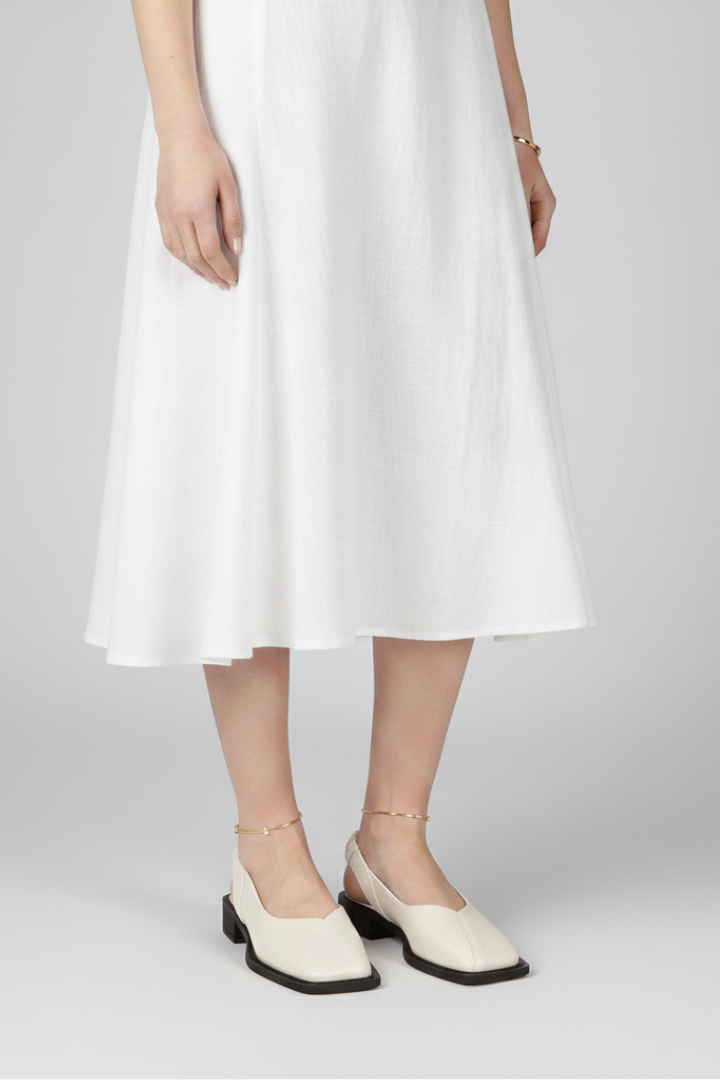 Women’s Slingback Sandals with Square Toe and Low Heel