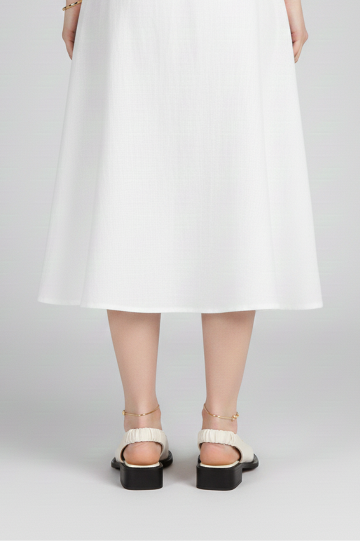 Women’s Slingback Sandals with Square Toe and Low Heel