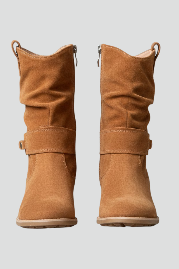 Women’s Zip-Up Boots with Grip Sole