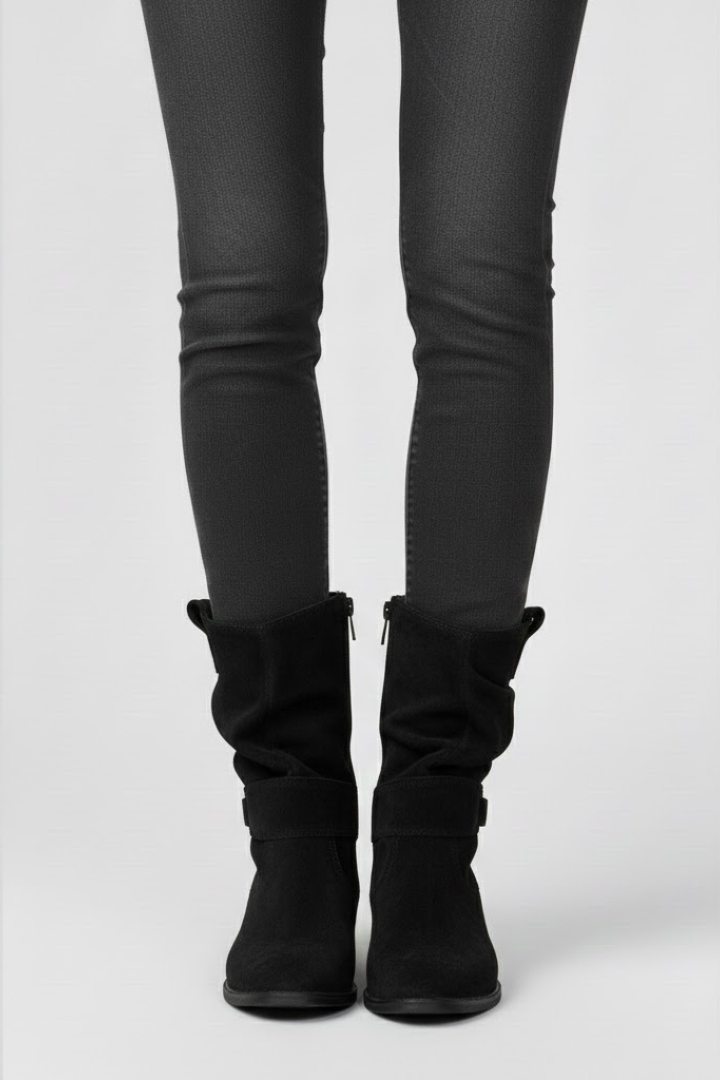 Women’s Zip-Up Boots with Grip Sole