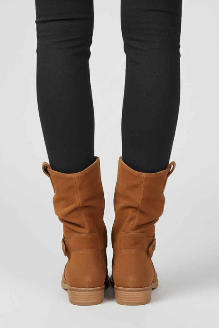 Women’s Zip-Up Boots with Grip Sole