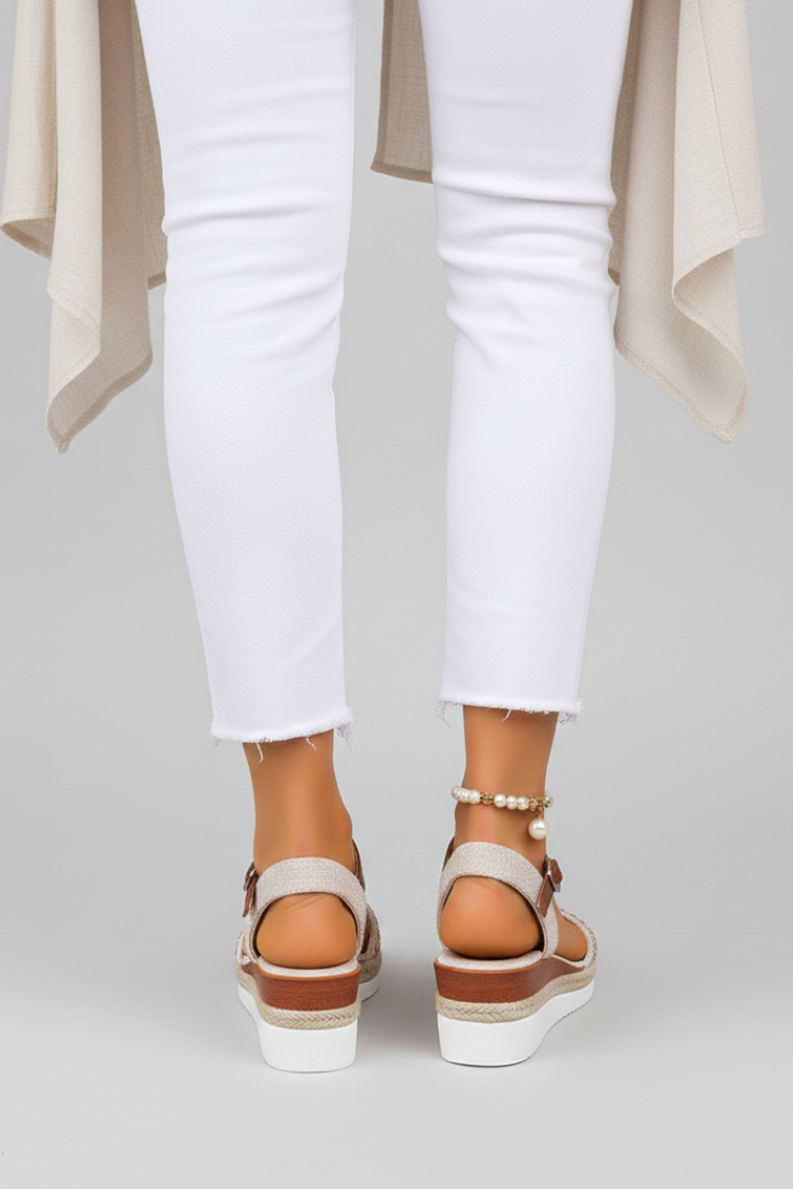 Women’s Wedge Sandals with Adjustable Straps and Open Toe