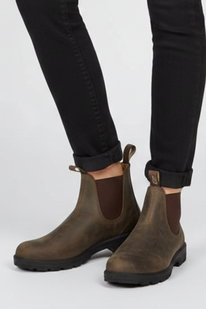 Women's Chelsea Boots with Elastic Panels and Pull Tabs