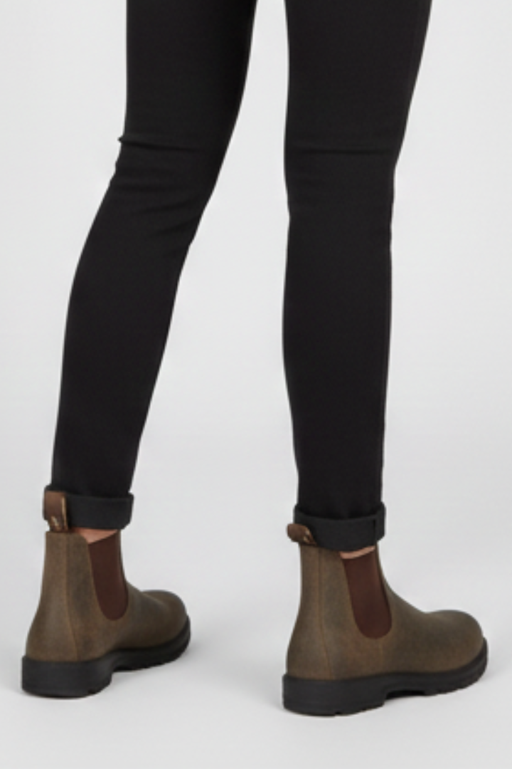 Women's Chelsea Boots with Elastic Panels and Pull Tabs
