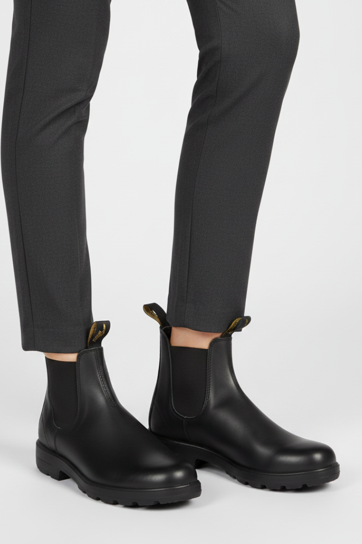 Women's Chelsea Boots with Elastic Panels and Pull Tabs