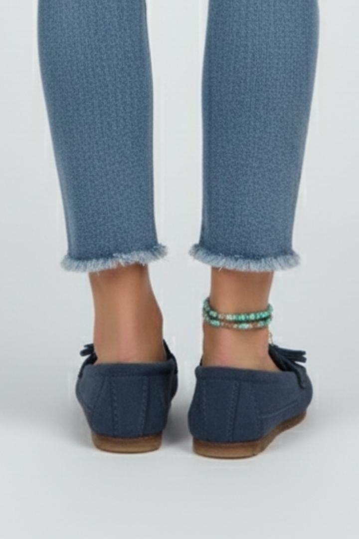 Women’s Loafers with Bow and Textured Surface