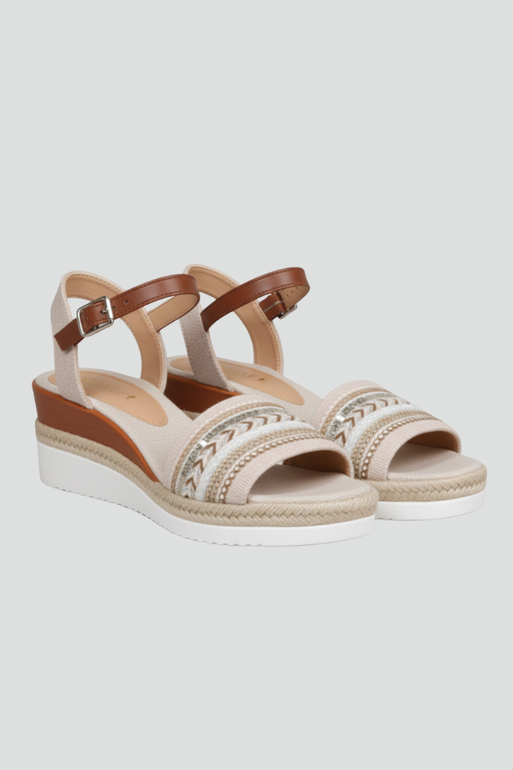 Women’s Wedge Sandals with Adjustable Straps and Open Toe