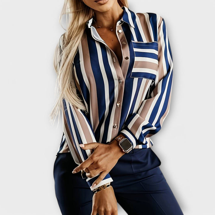 Emily – Casual and Relaxed Striped Blouse