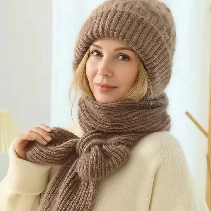 Aurora | Fleece-Lined Winter Hat & Scarf Set